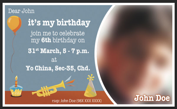 Birthday Invitation Cards Design Free Download