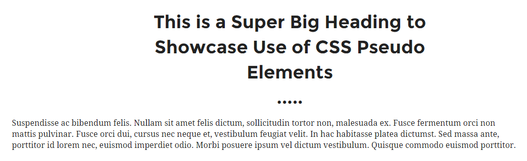 CSS Pseudo Element