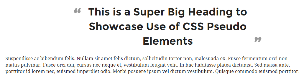 CSS Pseudo Element